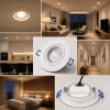 LED Einbauleuchte - 230V - 4.5W - Weiss - Step dimmbar - Ø=90x25mm