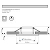 LED Einbaustrahler Aqua65 / 230V / 3W / ET = 35mm / IP65 / Milchglas