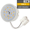 LED Einbaustrahler Dario 7W, schwenkbar, flach, Edelstahl gebürstet / Weiß