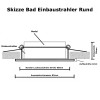 LED Einbaustrahler Marina / 230V / 5W / Loch = 60 - 68mm / ET = 32mm / IP44