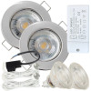 LED Einbaustrahler „Tom“ – 12V, 3W, GU5.3 MR16, inkl. AMP-System & Trafo