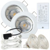 LED Einbaustrahler „Tom“ – 12V, 3W, GU5.3 MR16, inkl. AMP-System & Trafo