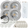 LED Einbaustrahler „Tom“ – 12V, 3W, GU5.3 MR16, inkl. AMP-System & Trafo