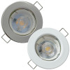 LED Einbaustrahler Tom / 230Volt / 7Watt / Dimmbar / Starr / Silber oder Weiss