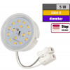 LED Einbaustrahler Tom | Flach | 230V | 5W | ET-28mm | Edelstahl gebürstet | STEP DIMMBAR