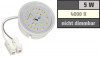 LED Einbaustrahler Tom | Flach | 230V | 5W | ET-28mm | Weiss | Starr