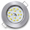 LED Einbaustrahler Tom | Flach | 230V | 7W | ET-30mm | Edelstahl gebürstet | STEP DIMMBAR