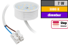 LED Einbaustrahler Tom | Flach | 230V | 7W | ET-30mm | Edelstahl gebürstet | STEP DIMMBAR