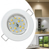 LED Einbaustrahler Tom | Flach | 230V | 7W | ET-30mm | Weiss | Starr