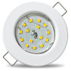 LED Einbaustrahler Tom | Flach | 230V | 7W | ET-30mm | Weiss | Starr