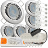 LED Einbaustrahler „Tomas“ – 12V, 3W, GU5.3 MR16, inkl. AMP-System & Trafo