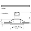 LED Einbaustrahler TOMAS • GU10 6W • 230V • warmweiß • dimmbar