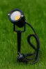LED Gartenleuchte / Warmweiß / 5W / 230V / 1,5m Kabel / Erdspieß / Schwarz