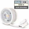 MCOB LED-Modul, 5Watt, 400 Lumen, 230Volt, 50 x 25mm, Neutralweiss, 4000Kelvin