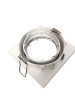 Quadratischer Einbaurahmen 80x80mm Aluminium – Weiß