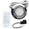 Sets Flache LED Einbauleuchte - 12V - 2W - Chrom - 72mm - mit Trafo