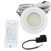 Sets Flache LED Einbauleuchte - 12V - 2W - Weiss - 72mm - mit Trafo
