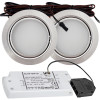 Sets Flache LED Möbel Einbauleuchte Milena 12Volt - 3Watt - 190Lumen - mit Transformator