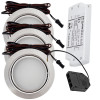 Sets Flache LED Möbel Einbauleuchte Milena 12Volt - 3Watt - 190Lumen - mit Transformator
