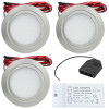 Sets Flache LED Möbel Einbauspots Mila 12V - 2,4W - 160Lumen - mit Trafo