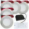 Sets Flache LED Möbel Einbauspots Mila 12V - 2,4W - 160Lumen - mit Trafo