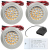 Sets Flache LED Möbel Einbauspots Mira 12V - 2,4W - 190Lumen - mit Trafo