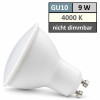 SMD LED Leuchtmittel 230Volt - 9Watt - NEUTRALWEISS 4000Kelvin - 120° Abstrahlwinkel - Sockel Gu10