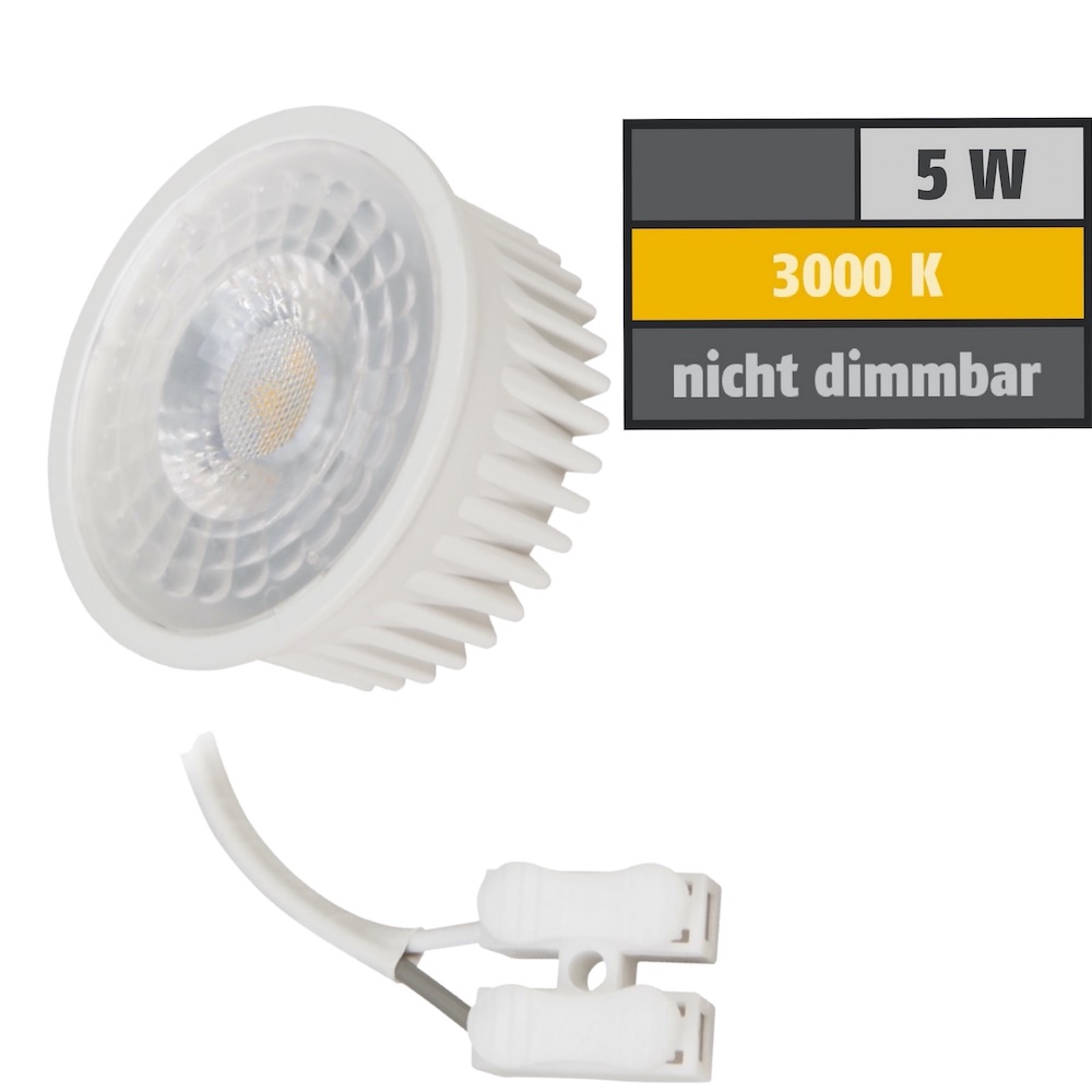 1 Stück MCOB LED Einbaustrahler Lana 230 Volt 3 Watt Schwenkbar Weiß/Warmweiß 