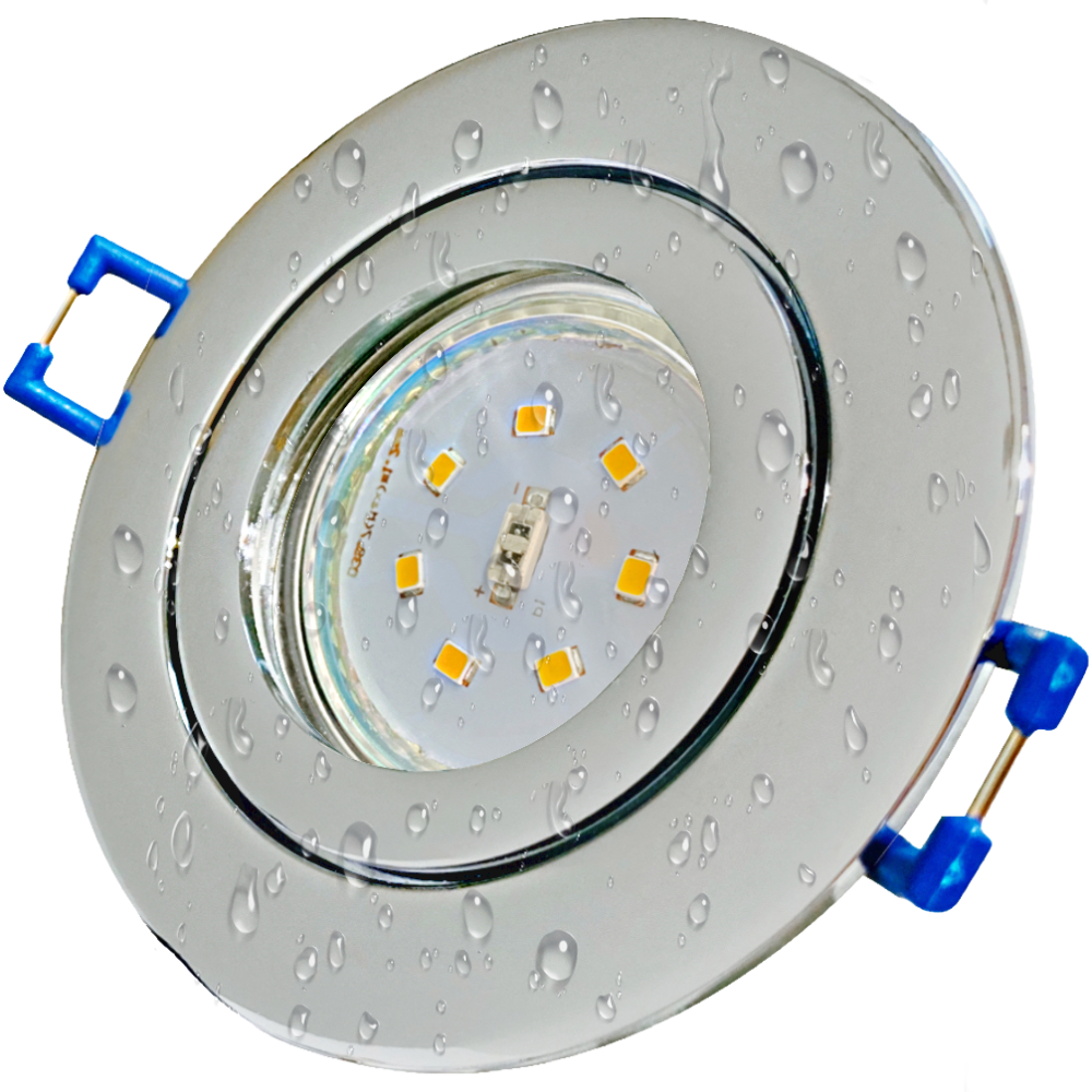 12Volt LED Einbauspot Feuchtraum Dusche Badezimmer Vordach Nassraum 3W SMD IP44
