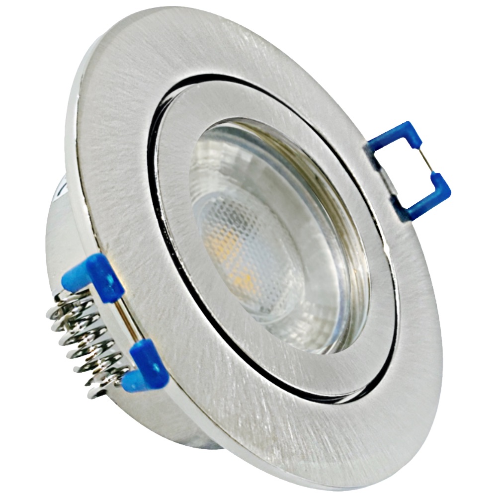 4 x 12V LED Bad Einbaustrahler / IP44 / 5W mit LED Trafo - Lichtfaktor24