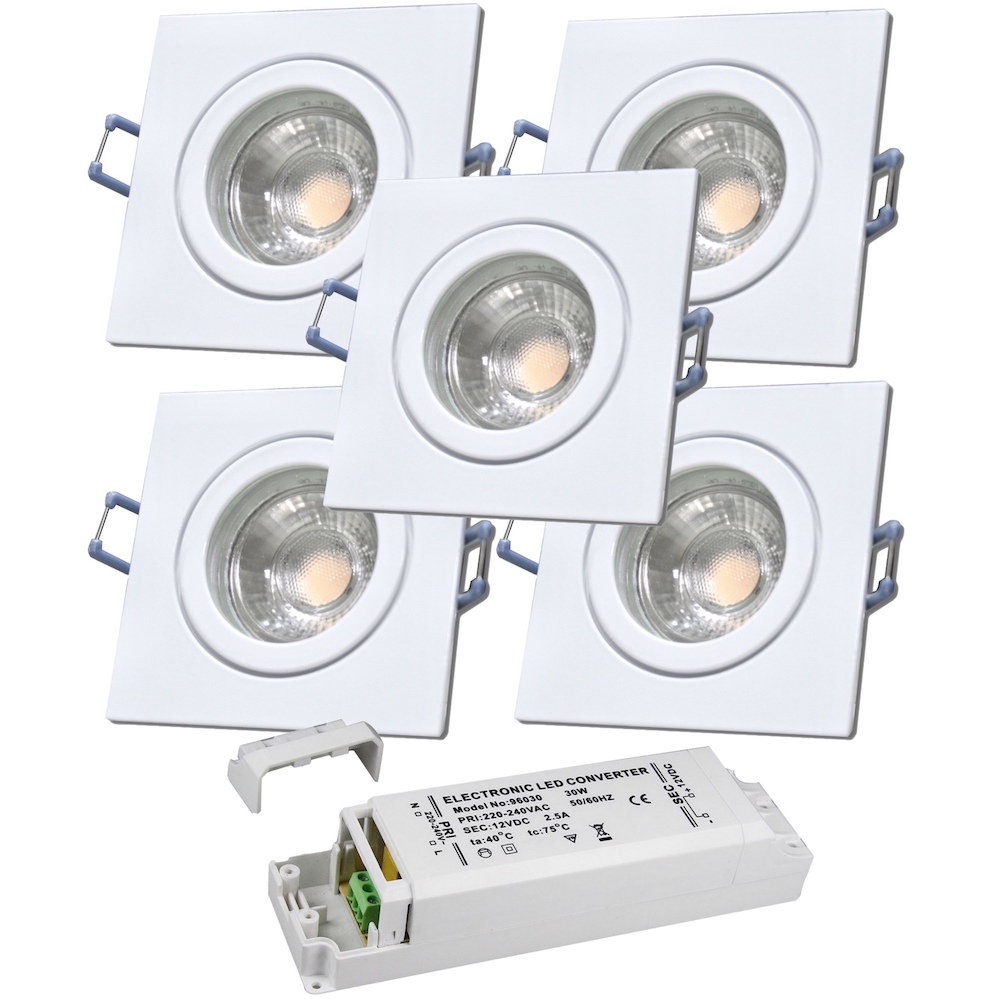 Led Einbaustrahler 5er Set Mit Trafo