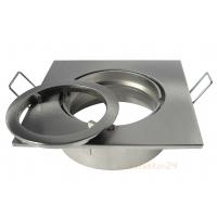 LED Einbaurahmen Dario Edelstahl | Schwenkbar | GU10 & MR16 Fassung | 230V & 12V