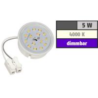 LED Einbaustrahler Tom | Flach | 230V | 5W | ET-28mm | Edelstahl gebürstet | DIMMBAR