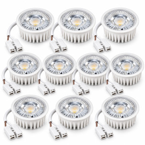 10er Set MCOB LED-Modul, 5Watt, 400 Lumen, 230Volt, 50 x 25mm, Warmweiss 3000Kelvin