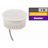 LED Modul Einbaustrahler Tom | 230V | 5W | Smart Wifi | RGB + CCT | Weiss