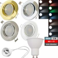 LED Einbaustrahler Tomas | 230V | 5W | Smart Wifi | RGB + CCT | GU10