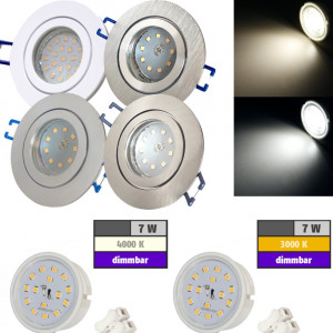 LED Einbauleuchte Marina / 230V / 7W / DIMMBAR / ET = 32mm / IP44