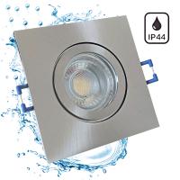 3W LED Bad Einbaustrahler Marin | 12V | IP44 | Eckig | Klares Schutzglas | Ohne Transformator