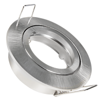 Decken Einbaustrahler Timo 230Volt - Ohne Leuchtmittel mit Gu10 Strom Fassung - Farbe Edelstahl gebürstet