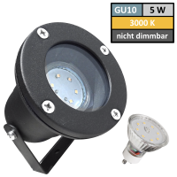 Bodeneinbaustrahler / Aufbaustrahler / SMD LED / 230Volt / IP65 / 5W LED = 50W Halogen