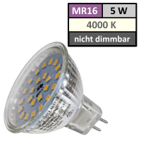 12Volt LED Einbaustrahler Dario | 5Watt | Gu5.3 Sockel | MR16 Fassung | Mit LED Transformator