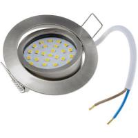 LED Einbauleuchte Flatty / 230V / 5W / 470-490Lumen / Einbautiefe=32mm / Silber
