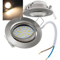 LED Einbauleuchte Flatty / 230V / 5W / 470-490Lumen / Einbautiefe=32mm / Silber