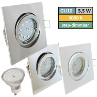 SMD LED Einbauspot Dario / 3 - Stufen Dimmbar per Lichtschalter / 230Volt / 5W