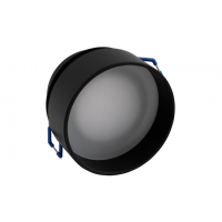 Aufbaurahmen, rund, mit Frontglas, schwarz, für LED Module 230V