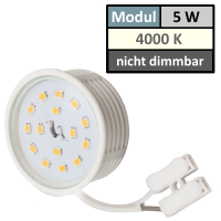 5W SMD LED Modul Aufbaurahmen, Rund, Schwenkbar, Weiss