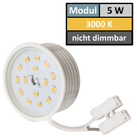 5W SMD LED Modul Aufbaurahmen, Rund, Schwenkbar, Weiss