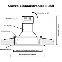 SMD LED Einbaustrahler Timo / 230Volt / 5Watt / Aluminium Druckguss / Schwenkbar