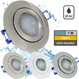 IP44 | SMD LED Einbauleuchten Marina | 7Watt | 230Volt | Rund
