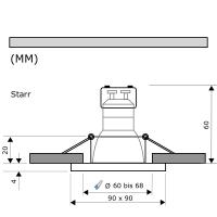 IP44 | SMD LED Einbauleuchten Marin | 9Watt | 230Volt | Quadratisch